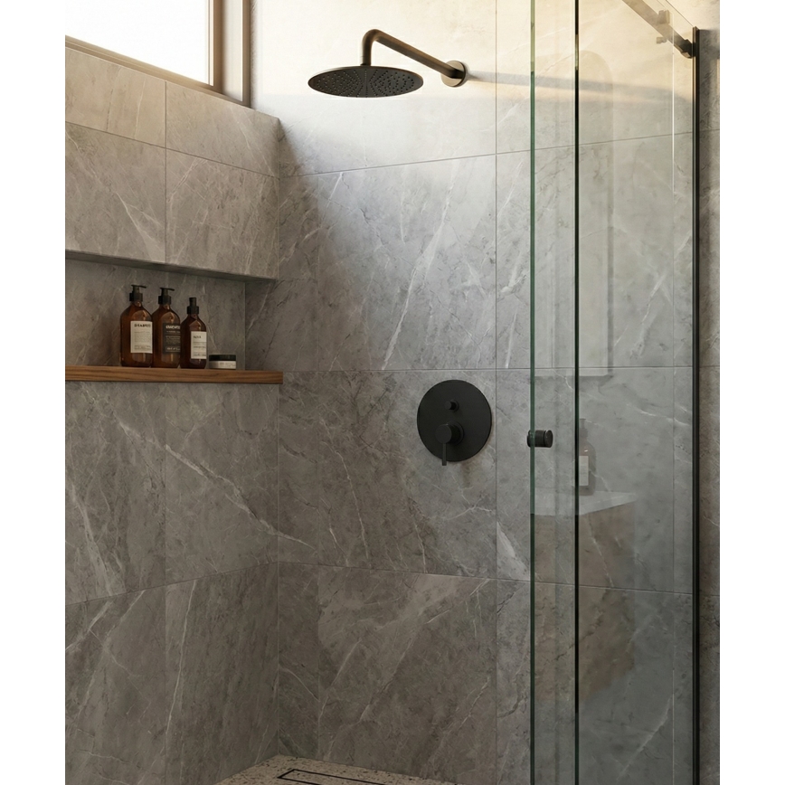 Paffoni - LIGHT dušisegisti sisseehitatud paigalduseks, must