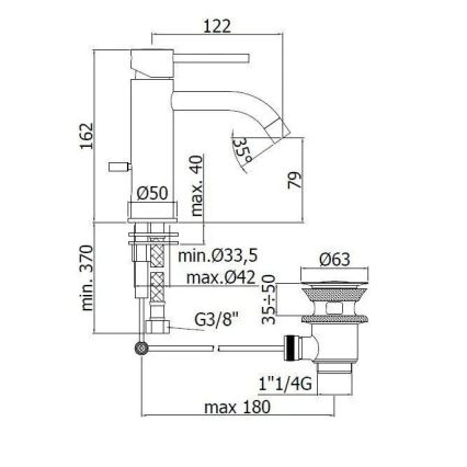 Paffoni - LIGHT must valamu segisti
