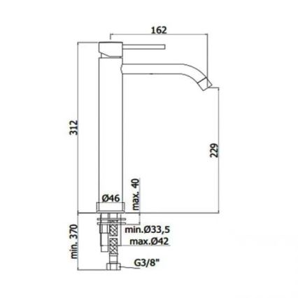 Paffoni - LIGHT valamu segisti must