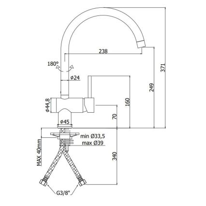 Paffoni - LIGHT valamusegisti, harjatud kuld