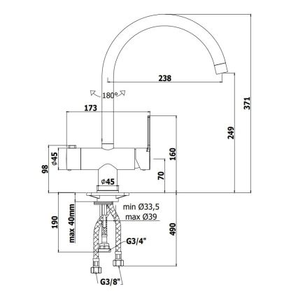 Paffoni - RINGO valamu segisti, läikiv kroom