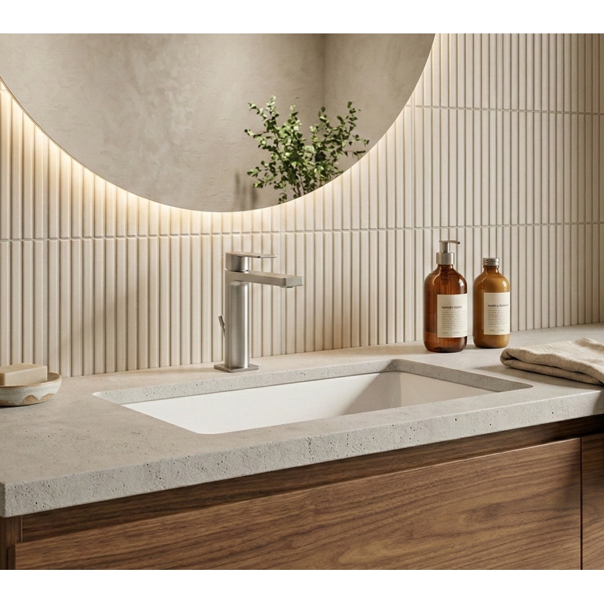 Paffoni - valamu segisti + äravool TANGO roostevaba teras