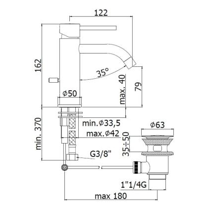 Paffoni - valamu segisti + äravoolu komplekt LIGHT valge