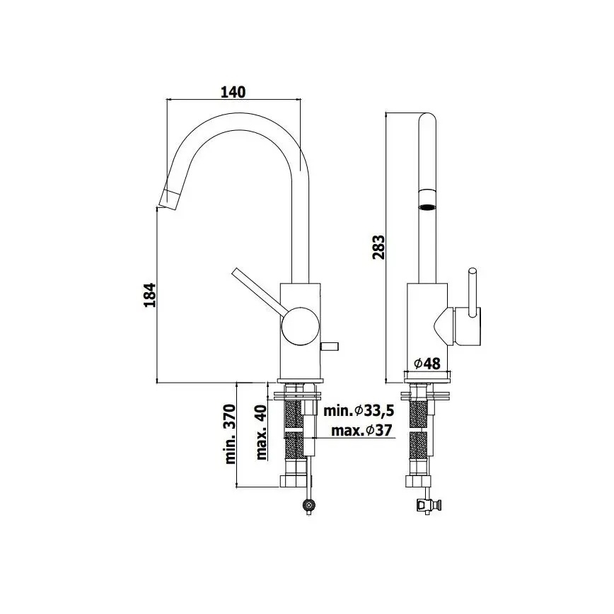 Paffoni - valamu segisti LIGHT kuldne