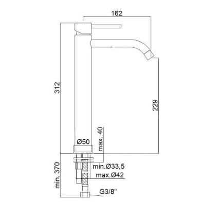Paffoni - Valamu segisti LIGHT läikiv kroom
