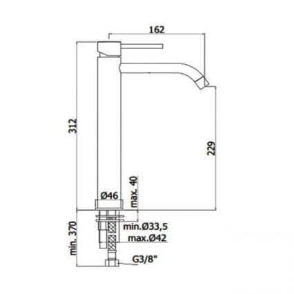 Paffoni - valamusegisti LIGHT EXCLUSIVE harjatud kuldne viimistlus
