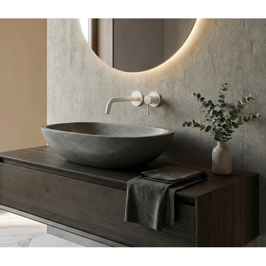 Paffoni - valamusegisti peidetavaks paigaldamiseks LIGHT mattvalge