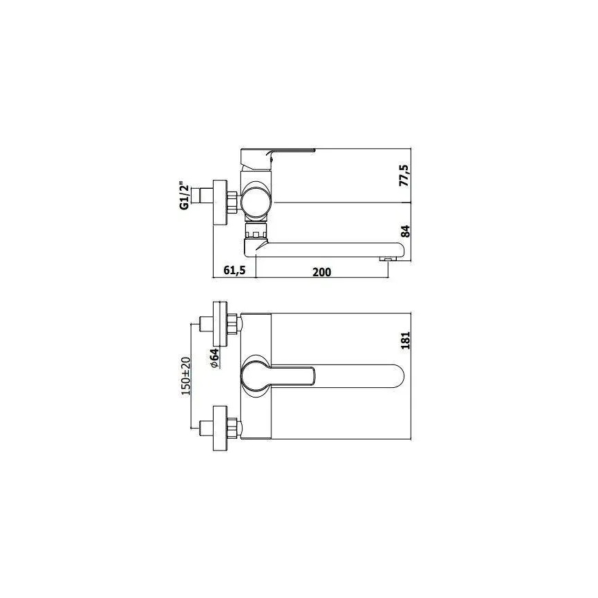 Paffoni - Valamusegisti RED läikiv kroom