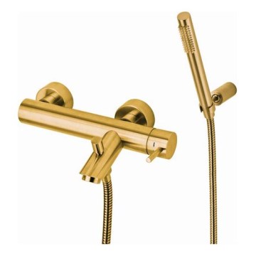 Paffoni - vannikomplekt LIGHT-segistiga, harjatud kuldne