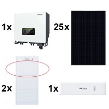 Päikesepaneeli komplekt SOFAR Solar - 10kWp RISEN Full Black + 10kW SOFAR Hübriidkonverter 3p +10,24 kWh patarei
