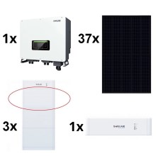 Päikesepaneeli komplekt SOFAR Solar - 14,8kWp panel RISEN Full Black +15kW SOLAX muundur 3p + 15kWh patarei SOFAR akujuhtumise üksusega