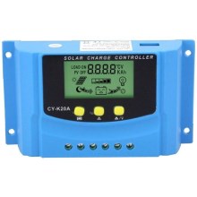 Päikesepaneeli laadimisregulaator erinevatele akudele PWM 12-24V/20A