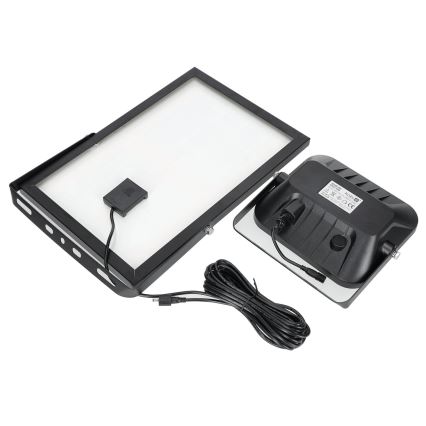 Päikesepaneeliga väliprožektor anduriga LED/30W/6,4V 4000K IP65 6000 mAh + kaugjuhtimispult