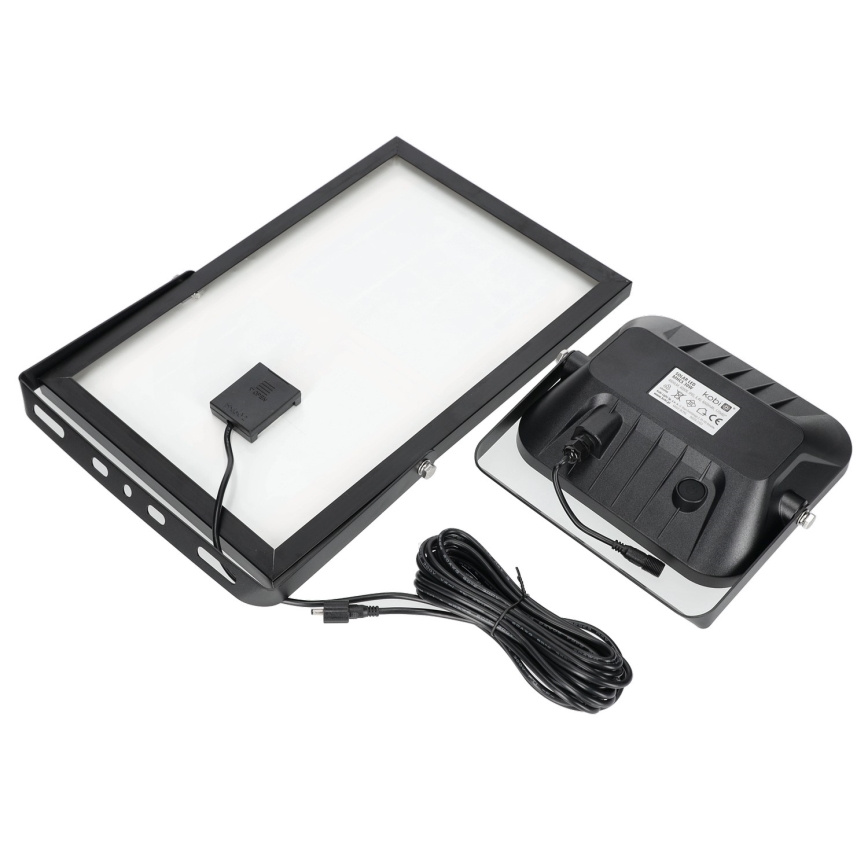 Päikesepaneeliga väliprožektor anduriga LED/30W/6,4V 4000K IP65 6000 mAh + kaugjuhtimispult