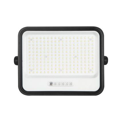 LED hämardatav päikesepaneeliga reflektor LED/400W/3,2V 2000-8000K IP65 20000 mAh must + kaugjuhtimispult