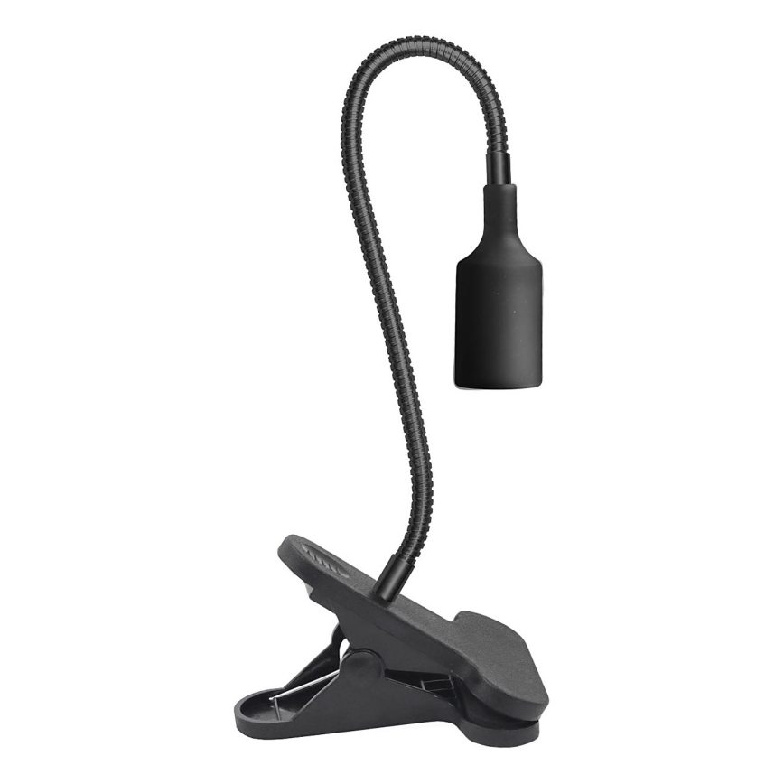 Paindlik laualamp klambriga CLIP 1xE27/30W/230V must