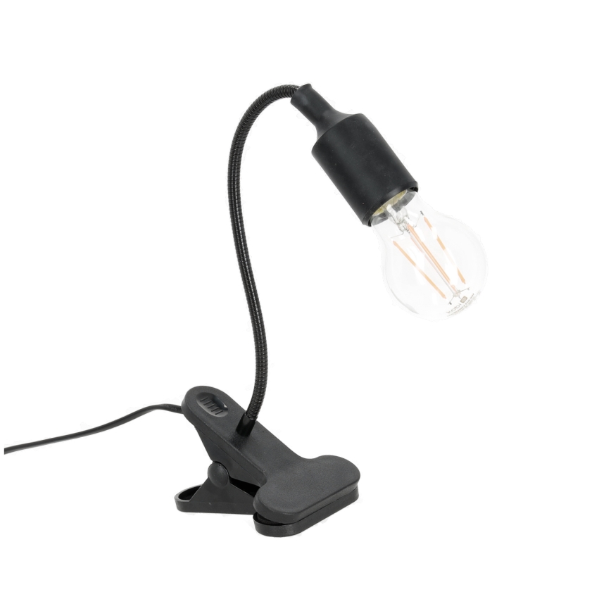 Paindlik laualamp klambriga CLIP 1xE27/30W/230V must