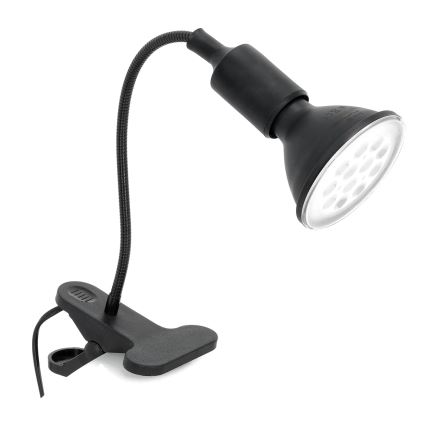 Paindlik laualamp klambriga CLIP 1xE27/30W/230V must