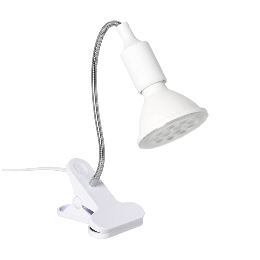 Paindlik laualamp klambriga CLIP 1xE27/30W/230V valge