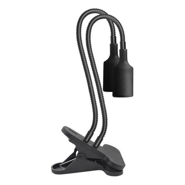 Paindlik laualamp klambriga taimede kasvatamiseks PLANTY 2xE27/30W/230V must