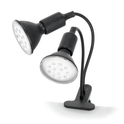 Paindlik laualamp klambriga taimede kasvatamiseks PLANTY 2xE27/30W/230V must
