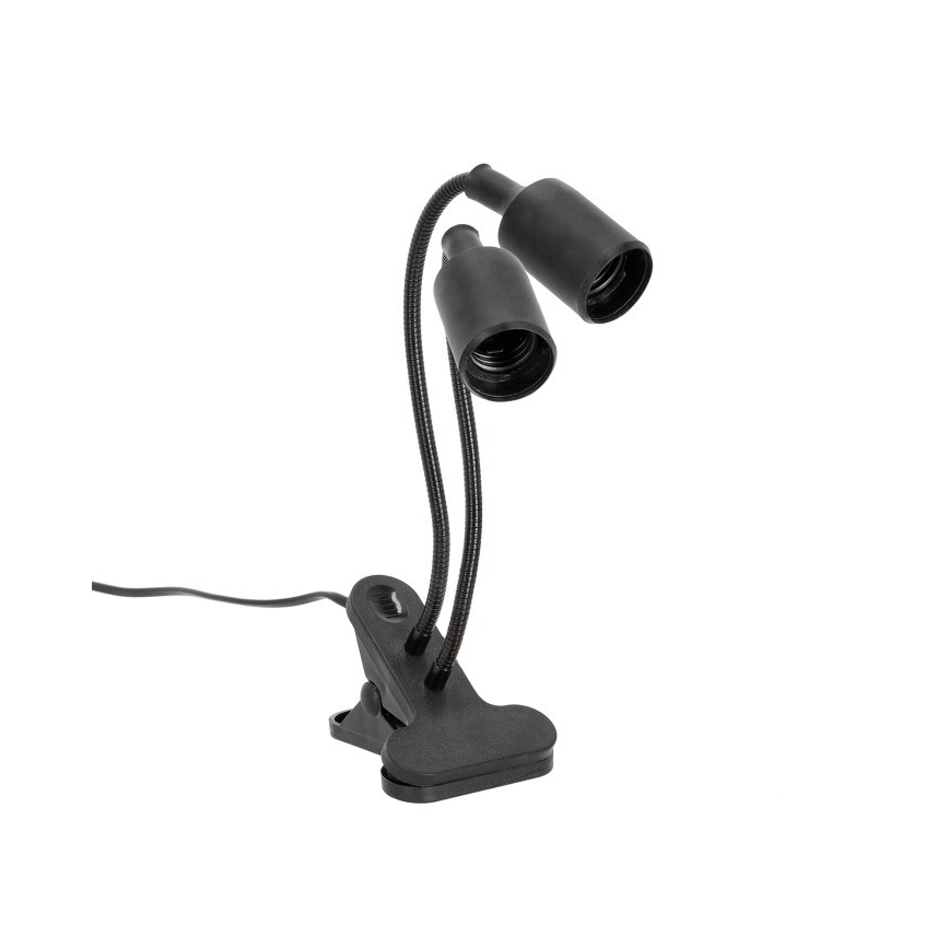 Paindlik laualamp klambriga taimede kasvatamiseks PLANTY 2xE27/30W/230V must
