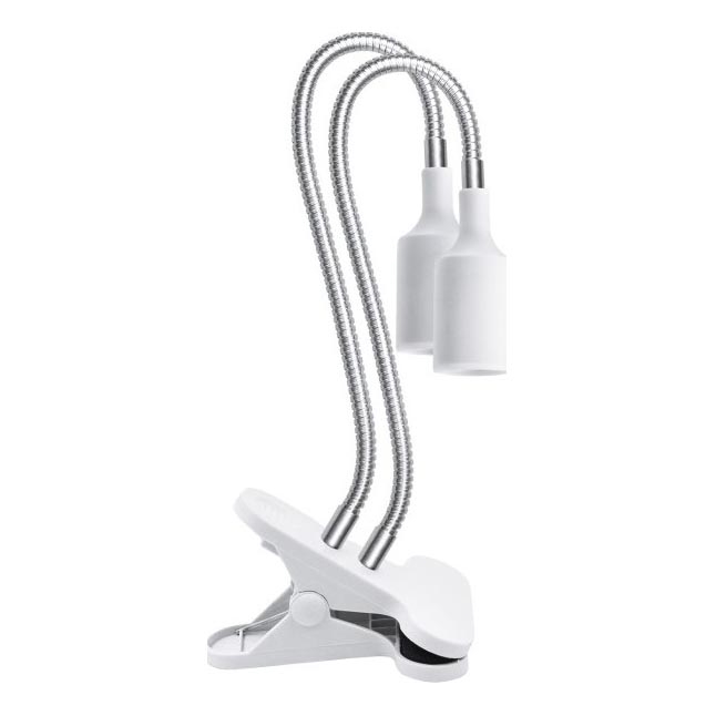 Paindlik laualamp klambriga taimede kasvatamiseks PLANTY 2xE27/30W/230V valge