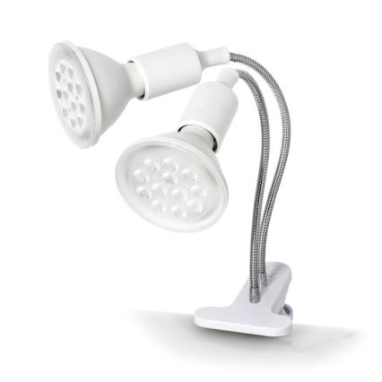 Paindlik laualamp klambriga taimede kasvatamiseks PLANTY 2xE27/30W/230V valge