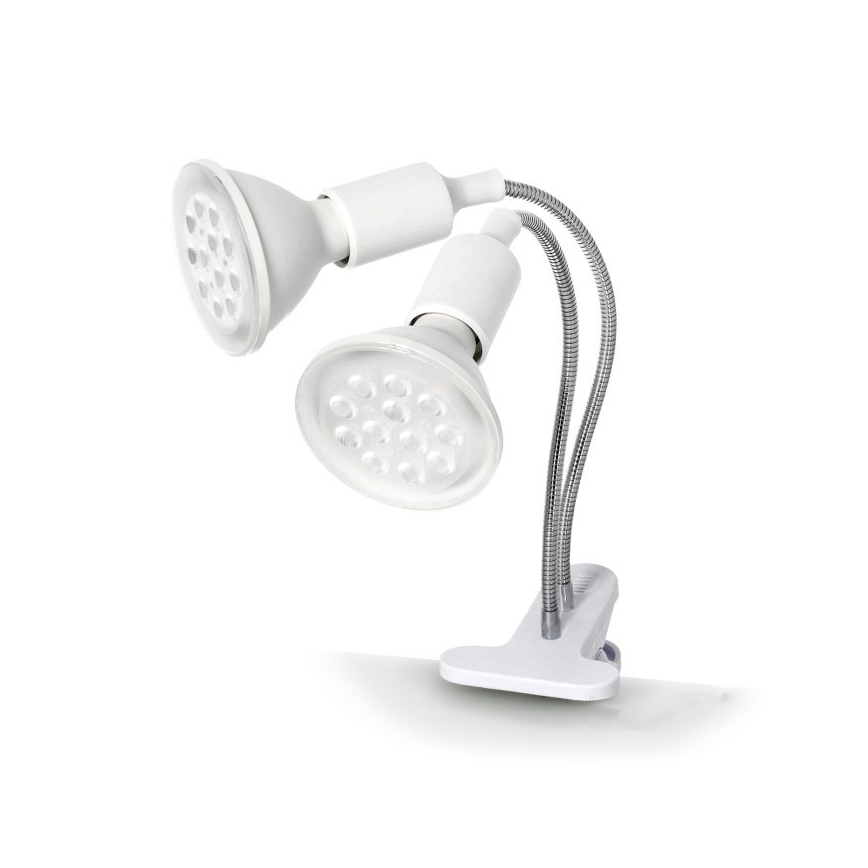 Paindlik laualamp klambriga taimede kasvatamiseks PLANTY 2xE27/30W/230V valge