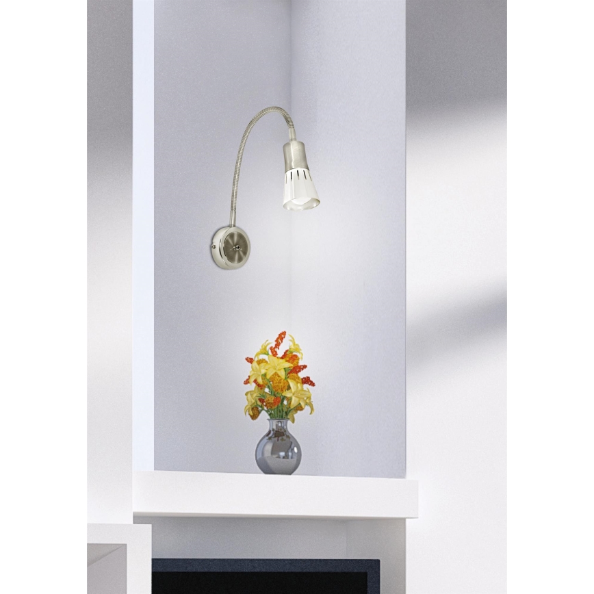 Paindlik väike lamp ARENA 1xE14/40W/230V matt kroom