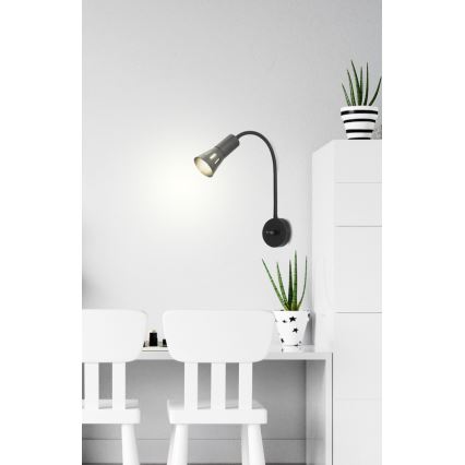 Paindlik väike lamp ARENA 1xE14/40W/230V must