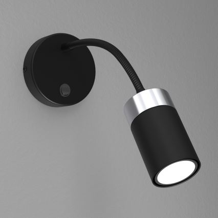 Paindlik väike lamp JOKER 1xGU10/8W/230V must/matt kroom