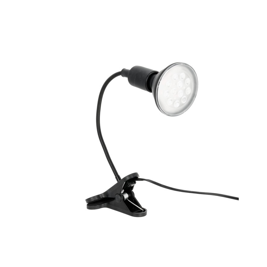 Paindlik lauavalgusti taimekasvatusse klambriga PLANTY 1xE27/30W/230V must