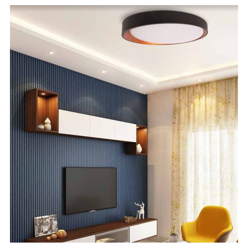 Palnas 61004563 - LED Laevalgusti ADEL LED/40W/230V ø 50 cm must