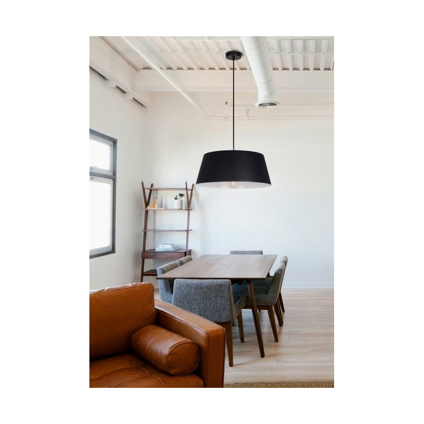 Lühter FIONA 1xE27/60W/230V ø 48 cm must