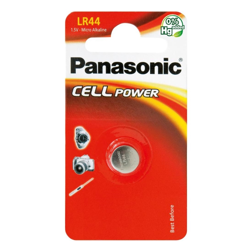 Panasonic - 1 tk Leelis nööppatarei LR44 1,5V 120 mAh