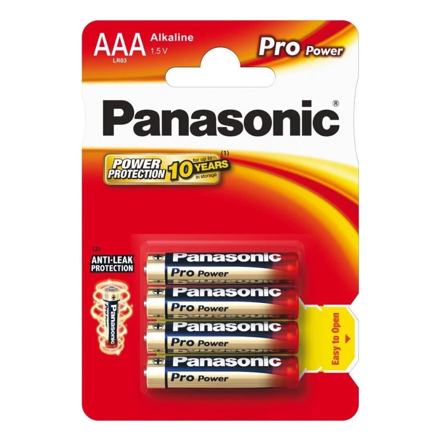 Panasonic - 4 tk Alkaline patarei AAA Pro Power 1,5V 1200 mAh