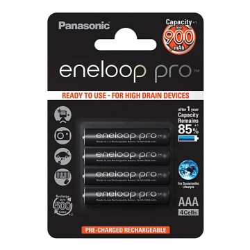 Panasonic Eneloop Pro BK-4HCDE/4BP - 4tk taaslaetavad patareid AAA Eneloop Pro NiMH/1