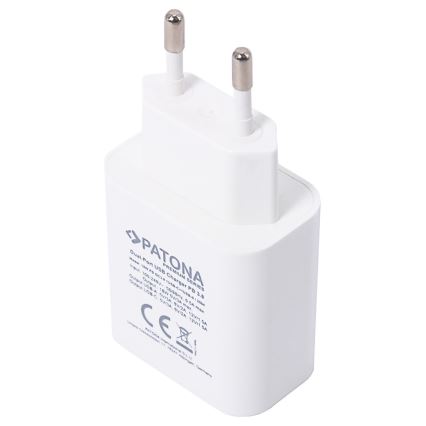 PATONA - Adapter koos USB ja USB-C väljundiga 18W Power delivery