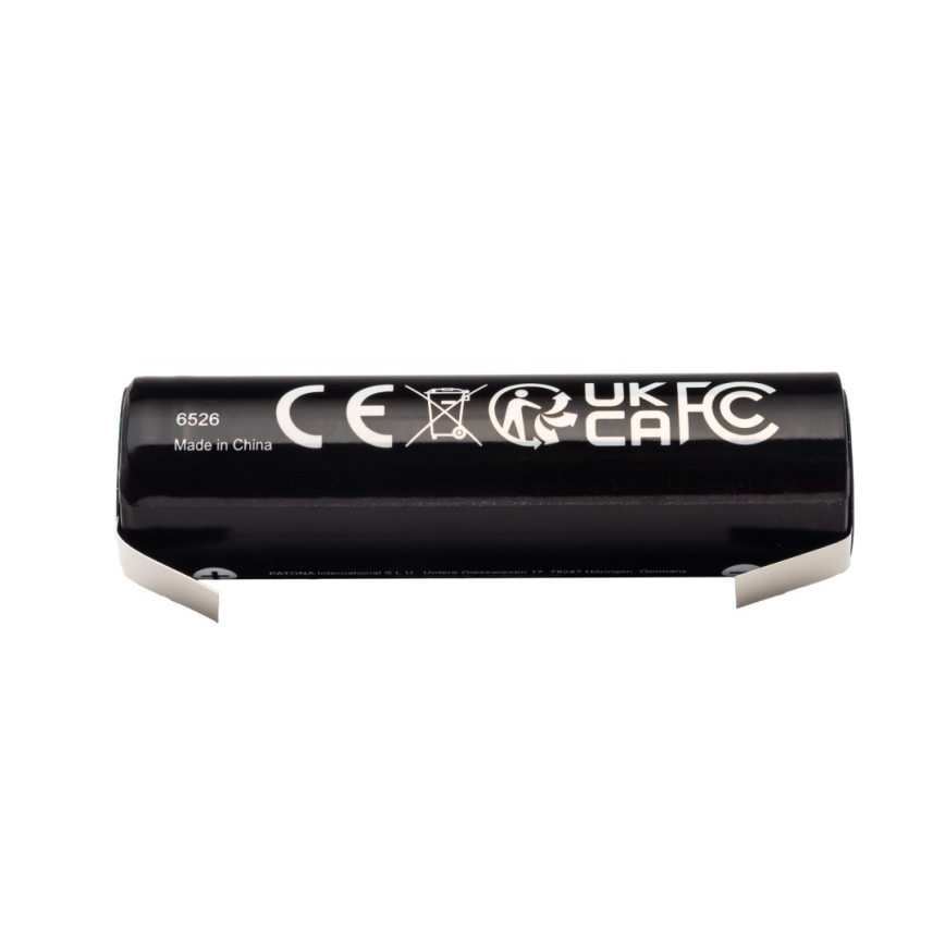 PATONA - Aku 18650 Li-lon 3000mAh PREMIUM 3,7V klemmidega jootmiseks