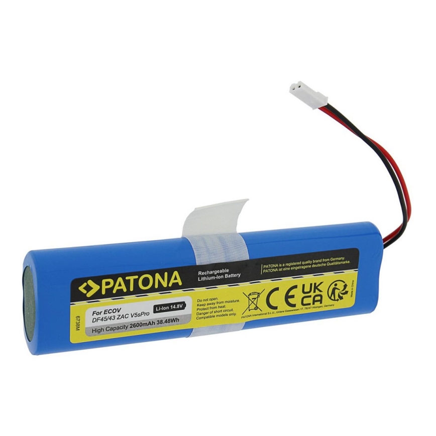 PATONA - Aku Ecovacs Deebot DF45/iLife V50/V5s/V8s 2600mAh Li-lon 14,8V