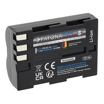 PATONA - Aku Nikon EN-EL3E 2250mAh Li-Ion Platinum USB-C laadimine