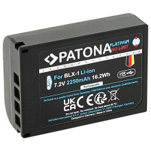 PATONA - Aku Olympus BLX-1 2400mAh Li-Ion Platinum USB-C laadimine