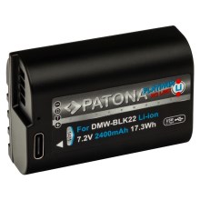 PATONA - Aku Panasonic DMW-BLK22 2400mAh Li-Ion Platinum USB-C laadimisega