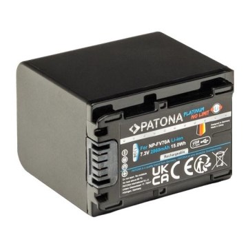 PATONA - Aku Sony NP-FV70A 2060mAh Li-Ion Platinum USB-C laadimisega
