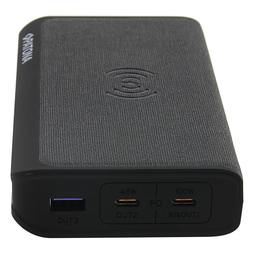PATONA - Akupank 20000mAh 100W Li-lon 2xUSB-C/1x USB-A koos QI laadimisega