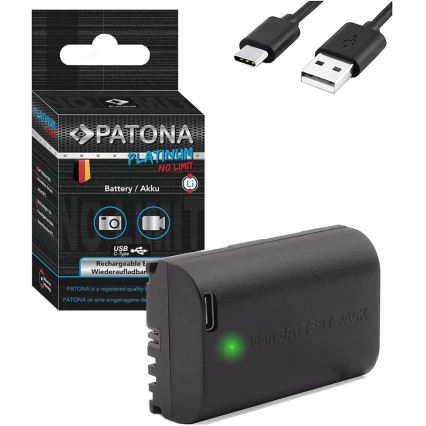 PATONA - Canon LP-E6NH 2600mAh Li-Ion Platinum USB-C akupank