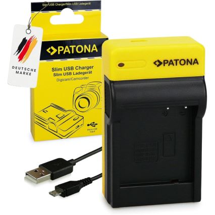 PATONA - Kaamera laadija Panasonic DMW-BLG10E  slim,USB