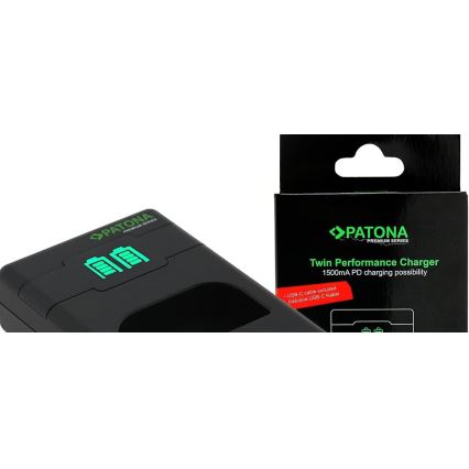 PATONA - Kiirlaadija Dual Canon LP-E17 + kaabel USB-C 0,6m