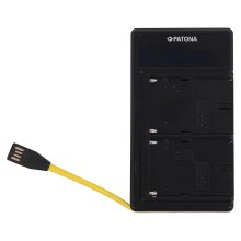 PATONA - Laadija Dual Sony NP-F970/F960/F950 USB